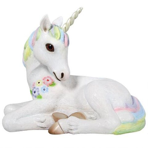 Large Scale Sparkle Magical Resting Unicorn Statue Garden Sculptures